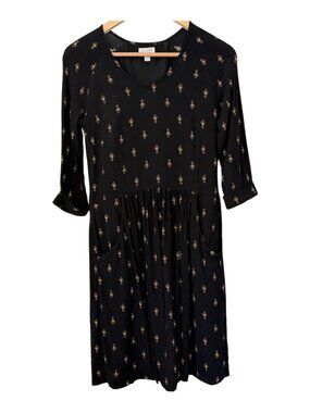 1930 cocktail dress Marlene Slip – Jet Black inspired knee Hellenic Style Size:UK4 Hot Pink Heels Navy